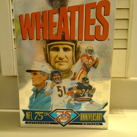 Wheaties 75th Anniversary of the NFL Vintage cereal box sealed never opened - Picture 2 of 7